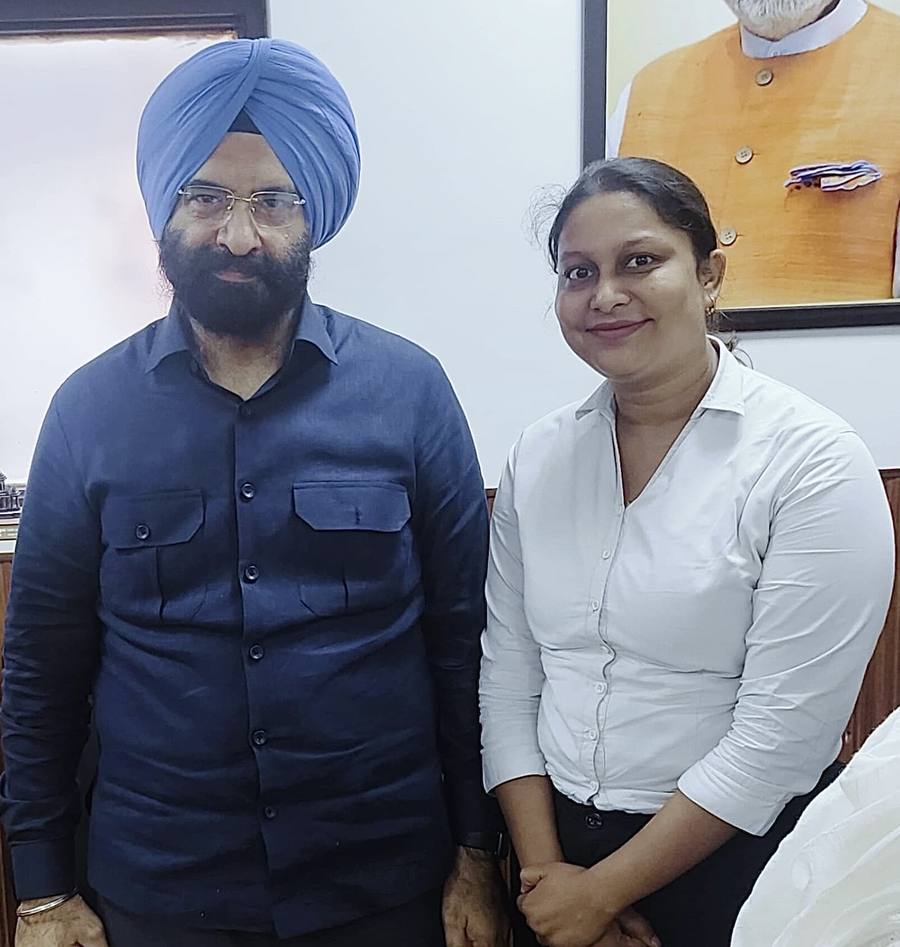 Advocate Aakansha Garg at an official meeting