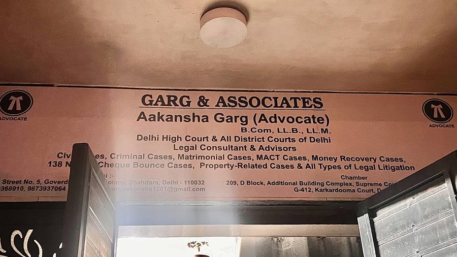 Garg & Associates — office signage, Shahdara, Delhi